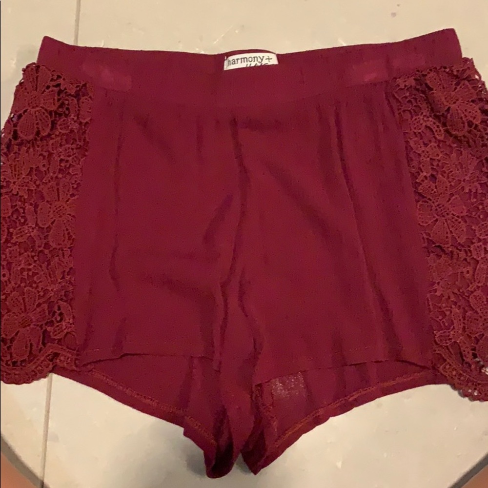Burgundy shorts
